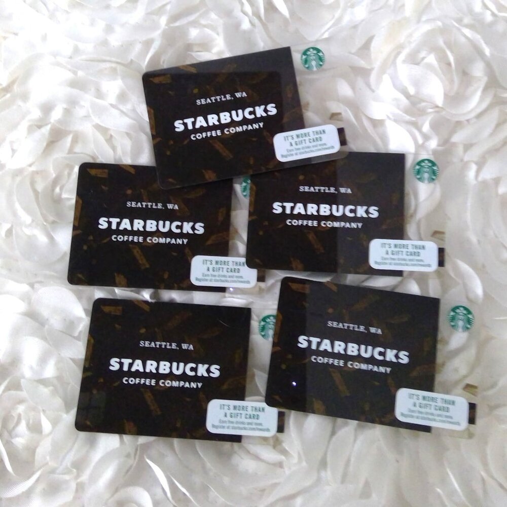 *NEW* Starbucks Coffee Gift Card Lot of 5 Seattle Wa 2017 Collector No $ Value